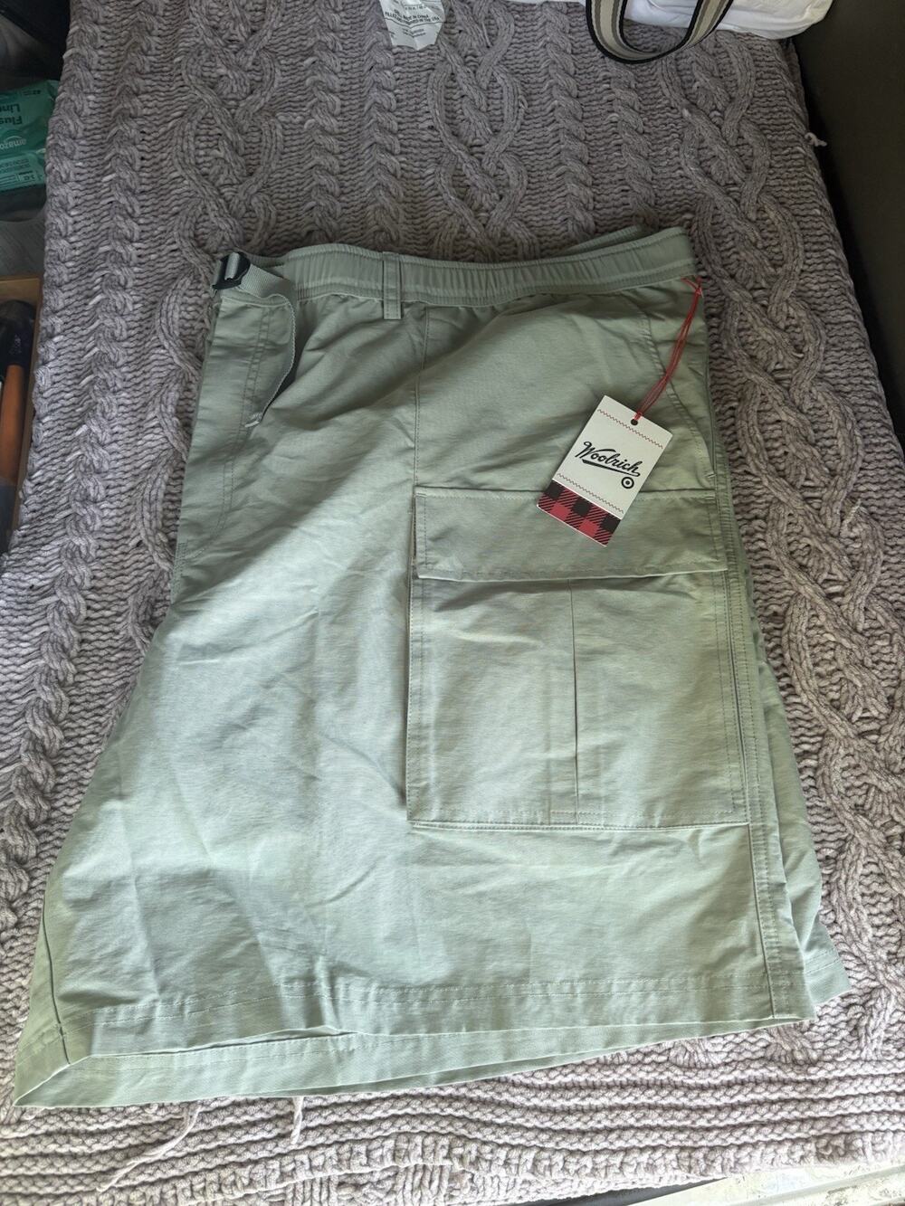 Woolrich Cargo Shorts Men’s size 5xl Belted Mint Green NWT